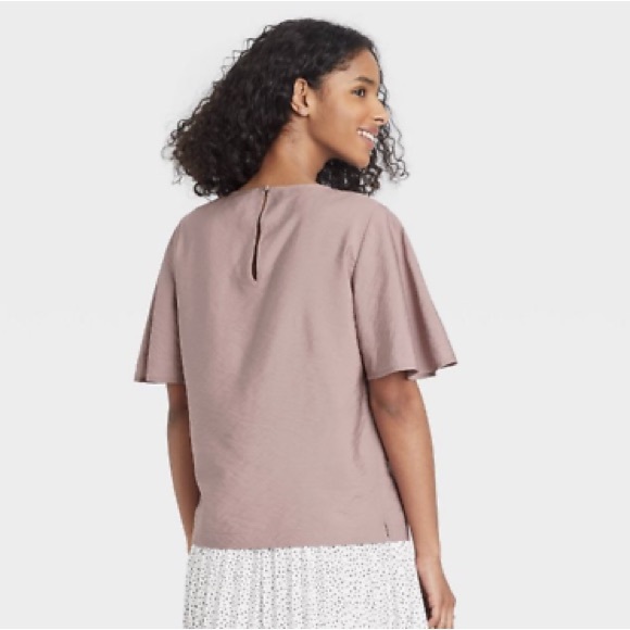 Purple Flutter Sleeve Blouse Top by A New Day, Target brand- Like New - Picture 2 of 8